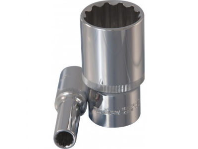 Головка торцевая 12 гранная глубокая 1/2"DR 9мм., Ombra 112209 от OMBRA Головка торцевая 12 гранная глубокая 1/2"DR 9мм., Ombra 112209